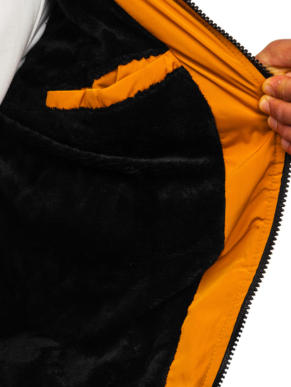 Steppelt téli férfi dzseki camel színben Bolf 6904