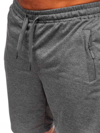 Grafitszürke pamut rövidnadrág férfi Bolf 8K1551