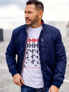 Átmeneti férfi dzseki gránátkék színben Bolf 1907A