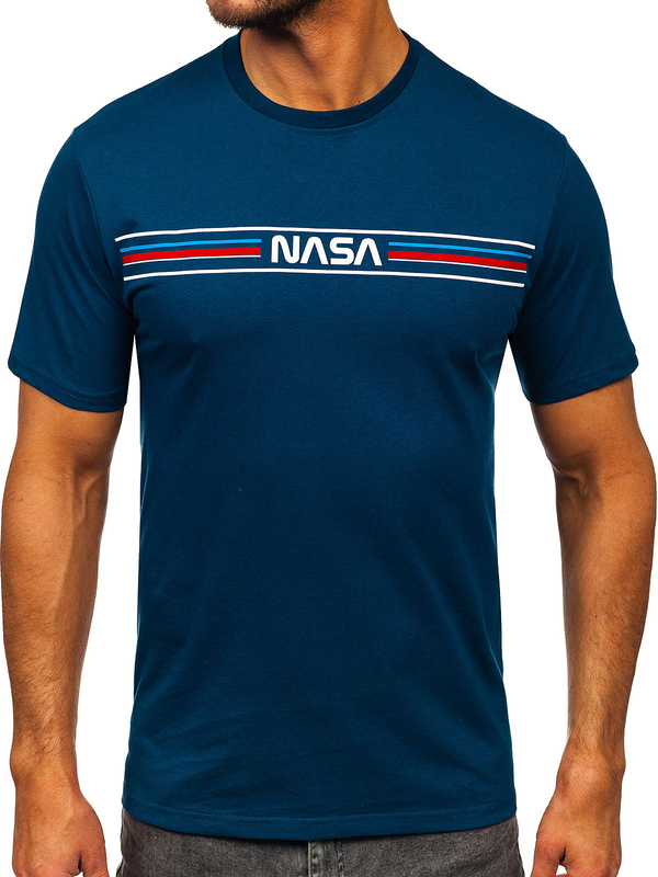 Sötétkék férfi slim fit farmernadrág Bolf 5052