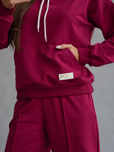 Női két darabos szett bordó Bolf 82162