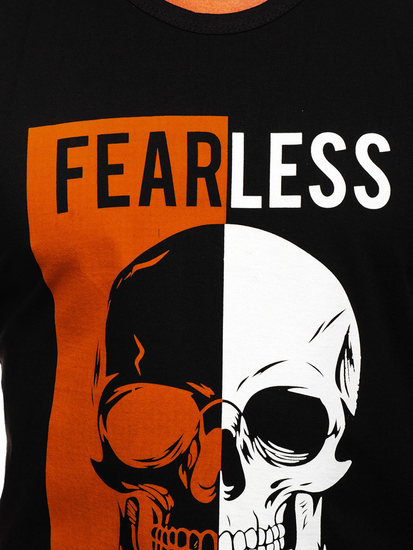 Mintás tank-top bokszoláshoz fekete színben Bolf 14841