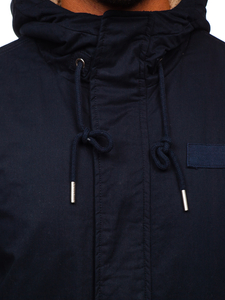 Férfi téli parka dzseki sötétkék Bolf EX838