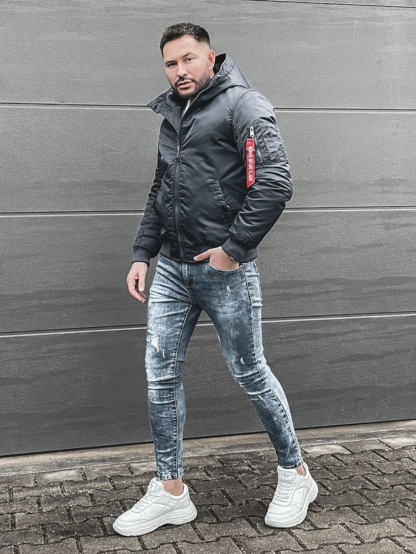 Sötétkék téli férfidzseki Bolf 2120