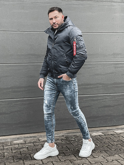 Sötétkék téli férfidzseki Bolf 2120