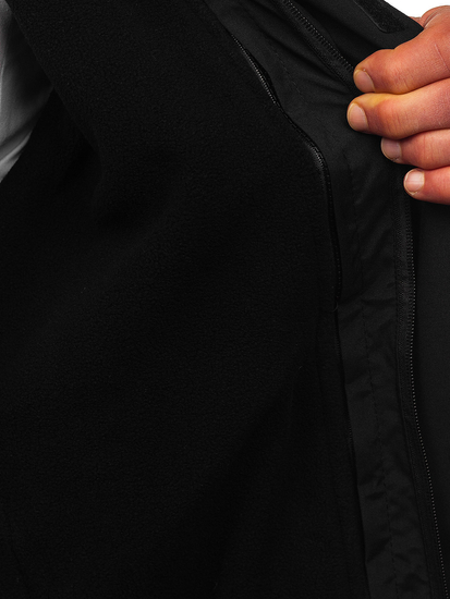 Fekete férfi sportos tavaszi-téli dzseki 2 az 1-ben Bolf 5M3263