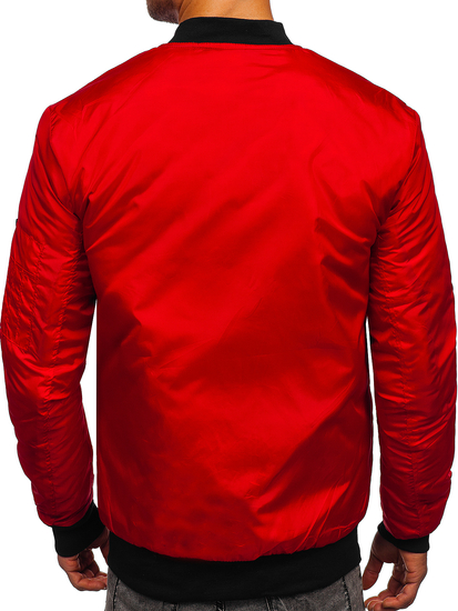 Férfi átmeneti bomberdzseki piros színben Bolf AK95