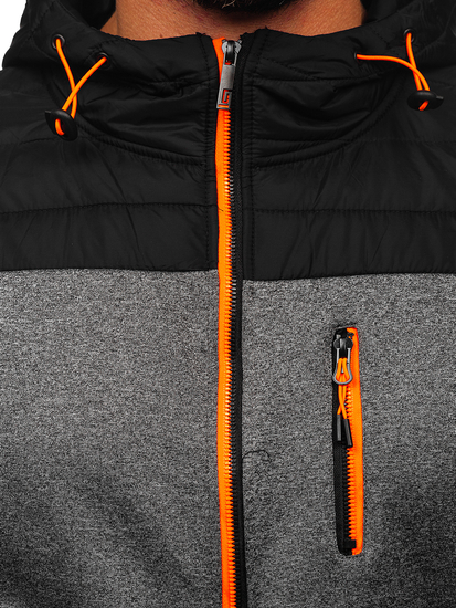 Átmeneti steppelt férfi dzseki fekete színben Bolf 8M902