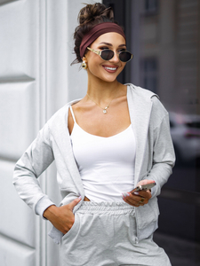 Női két darabos szett kapucnival melírozott Bolf 821110