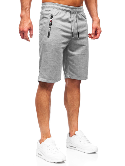 Férfi rövid szabadidőnadrág szürke színben Bolf JX503