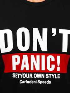 Mintás tank-top fekete színben Bolf 14827