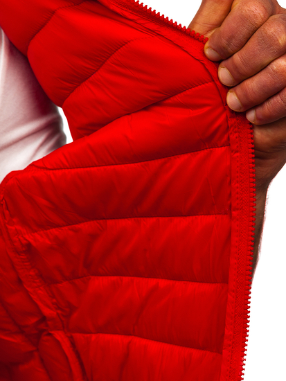 Steppelt férfi mellény kapucni nélkül piros Bolf LY32