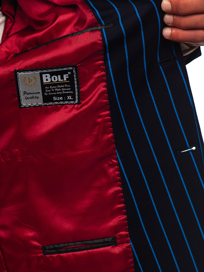 Csikós férfi casual zakó gránátkék-kék színben Bolf 1652