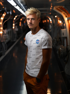 Fehér férfi t-shirt mintával Bolf 14950