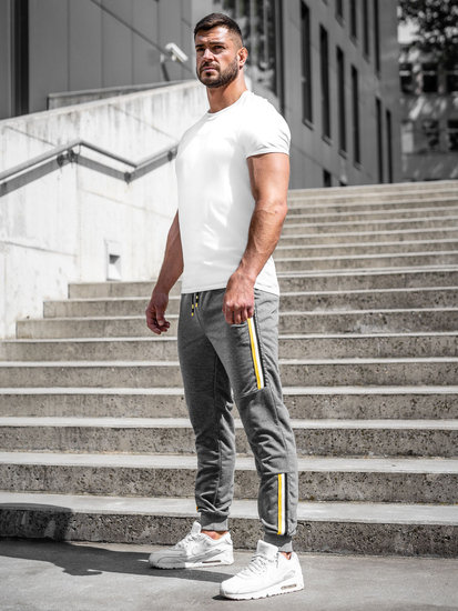 Férfi jogger melegítőnadrág antracitszürke színben Bolf K10336A