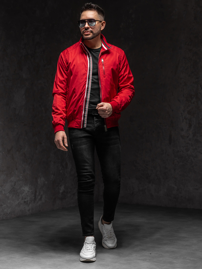 Piros férfi átmeneti férfi dzseki Bolf 1907A1