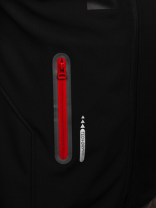 Férfi softshell dzseki fekete-piros színben Bolf HH023