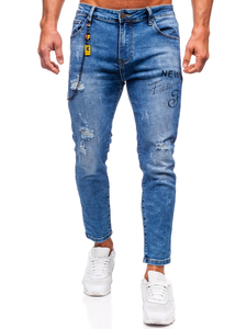 Sötétkék farmer nadrág férfi slim fit Bolf TF251