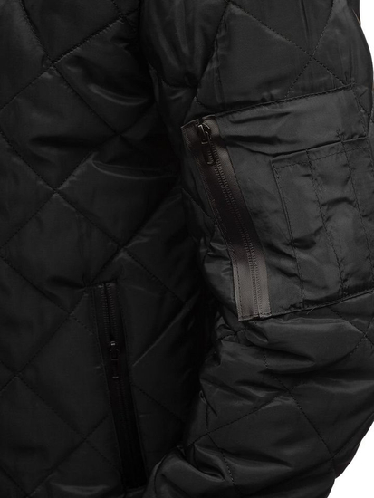 Átmeneti férfi bomber dzseki fekete színben Bolf AK76-A