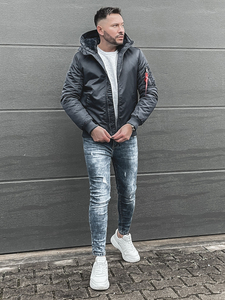 Sötétkék téli férfidzseki Bolf 2120