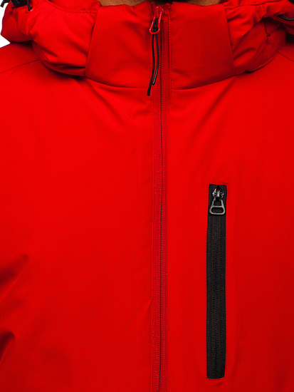 Téli férfi sportdzseki piros színben Bolf HH011