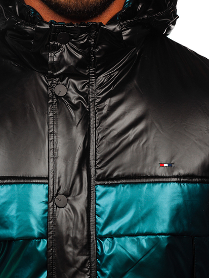 Átmeneti steppelt férfi sportdzseki zöld színben Bolf 2145