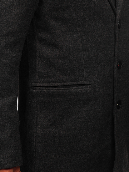 Téli férfi kabát grafit színben Bolf 1047