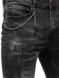 Férfi slim fit farmernadrág fekete színben Bolf 60027W0