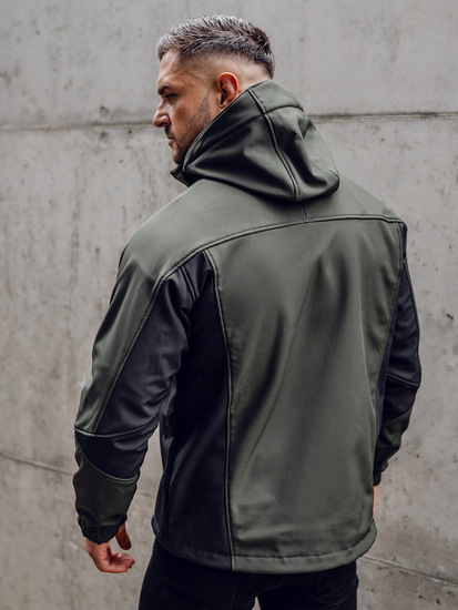Khaki férfi softshell dzseki Bolf T019A