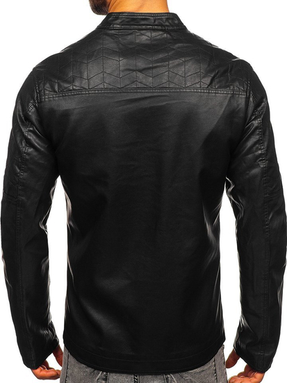 Férfi bőrdzseki fekete Bolf 1130