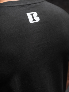 Fekete férfi póló Igor Brudny kollekcióból nyomattal 02