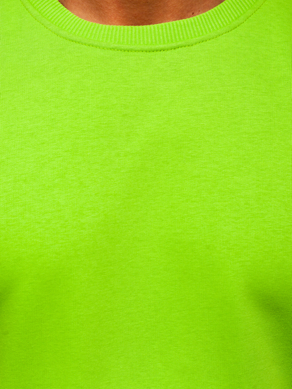 Kapucni nélküli férfi pulcsi világoszöld színben Bolf 171715