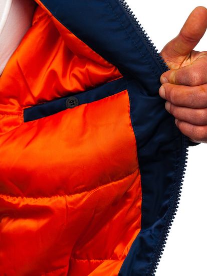 Sötétkék téli férfidzseki Bolf 2120