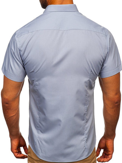 Rövid ujjú férfiing égszínkék Bolf 7501