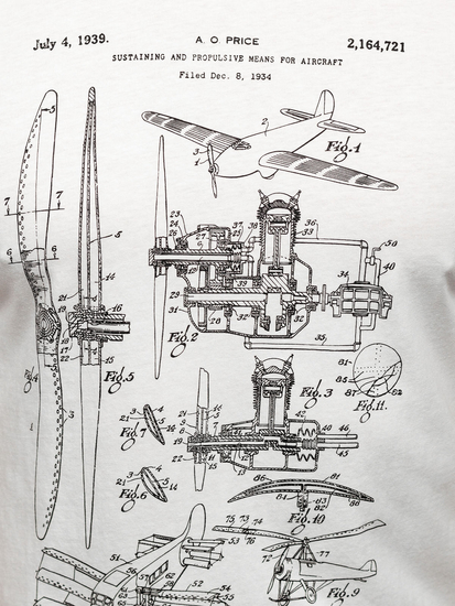 Fehér pamut férfi póló mintával Bolf MPO3538