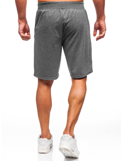 Grafitszürke pamut rövidnadrág férfi Bolf 8K1502