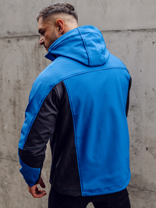Kék férfi softshell dzseki Bolf T019A