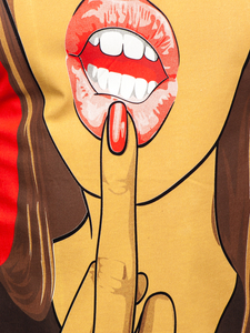 Mintás fehér színű boksz tank-top Bolf 143026