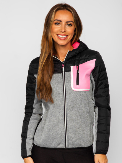 Fekete sportos női átmeneti kabát Bolf KSW4006A1