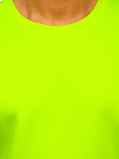 Vastag férfi melegítőfelső kapucni nélkül sárga-neon színben Bolf 2001