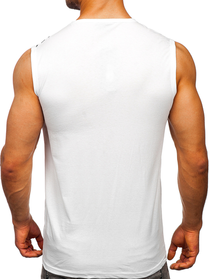 Mintás tank-top fehér színben Bolf 14821