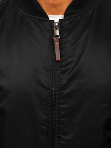 Átmeneti férfi parka dzseki fekete színben Bolf JK363