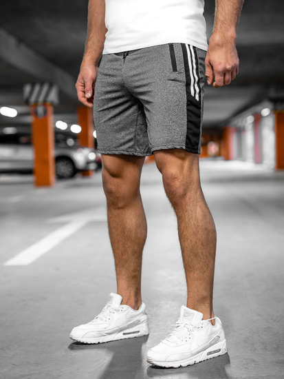 Grafitszürke férfi rövid melegítőnadrág Bolf 68006A