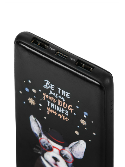 Fekete színű powerbank 10000mAh J13B