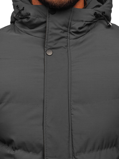 Steppelt téli férfi parka dzseki szürke színben Bolf 7330