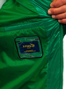 Zöld színű steppelt téli férfi dzseki Bolf 9981