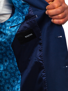 Férfi sötétkék blézer elegáns Bolf 022