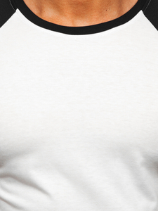 Fehér-fekete férfi póló Bolf 8T82