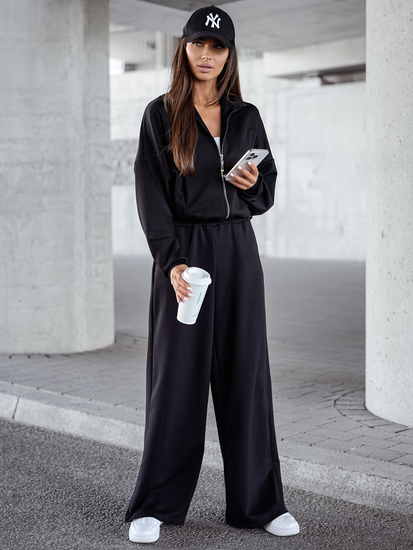 Női két darabos szett cipzárral fekete Bolf 821109