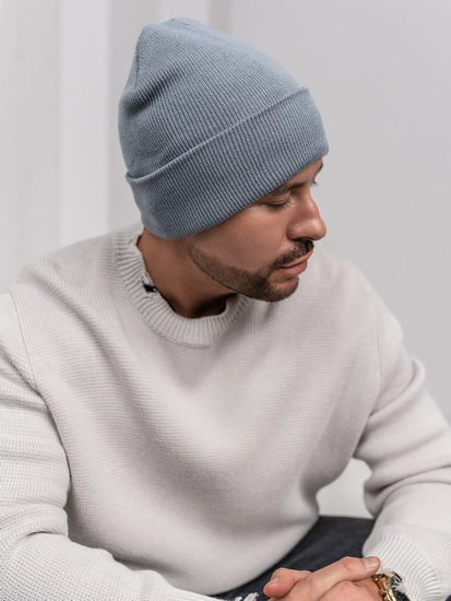 Téli bélelt férfi sapka szürke színben YW09004M